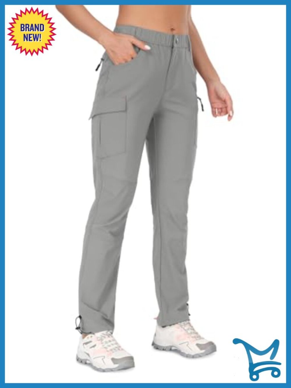 Women's Hiking Cargo Pants Quick Dry Water Resistant UPF 50 Zipper Pockets